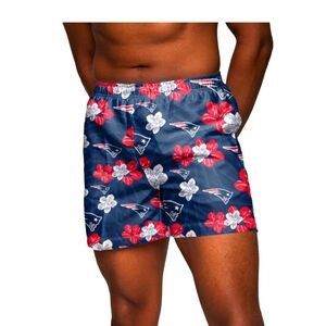 New England Patriots Hibiscus Swimming Trunks Size Large New With Tags NWT